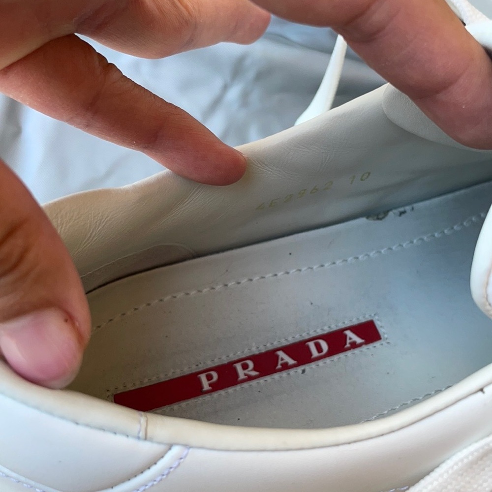 Men’s White Prada Sneaker size 10 - Picture 6 of 6